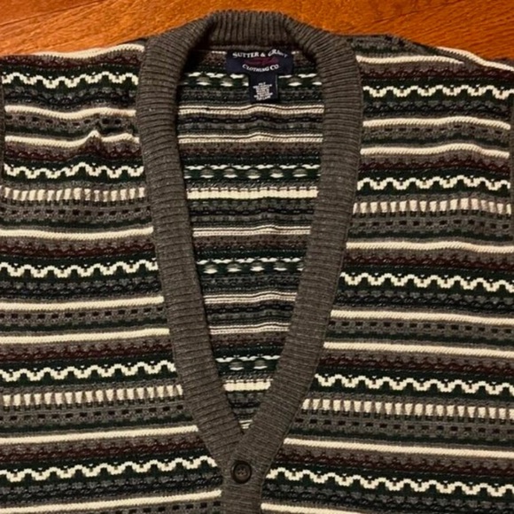 Vintage Sweater Sutter and Grant Sweater Vest Grandpa Style Sz XLT - Picture 4 of 4